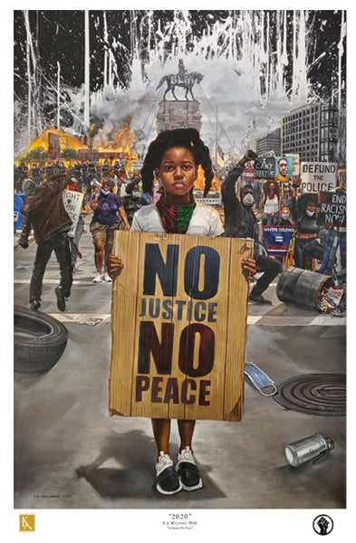 Civil Unrest by WAK – Kevin A. Williams Wall Art Décor 36 x 24 image Art Print