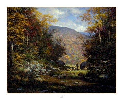 One Fold, One Shepherd by Larry Dyke Wall Art Décor 26 x 32 Art Print