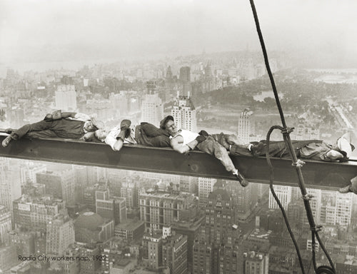 Radio City Workers Nap, 1932 by Anon Wall Art Décor 38 x 49 ½ Art Print