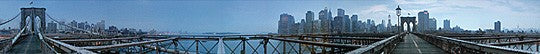 Brooklyn Bridge by Night, NYC by Pierre Hebert Wall Art Décor 5 1/8 x 39 3/4 Art Print