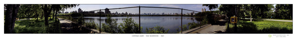 Central Park - The Reservoir, NYC by Pierre Hebert Wall Art Décor 5 1/8 x 39 3/4 Art Print