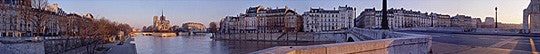 Ile Saint-Louis, Paris by Pierre Hebert Wall Art Décor 5 1/8 x 39 3/4 Art Print
