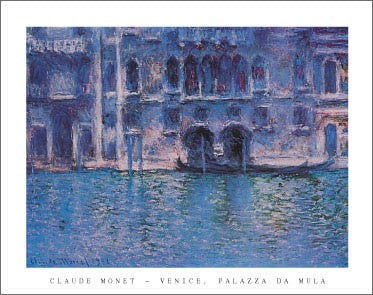 Venice, Palazza da Mula by Claude Monet Wall Art Décor 22 x 28 Art Print
