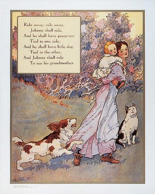 Johnny Shall Ride by Mother Goose Collection Wall Art Décor 33 1/2 x 27 Art Print