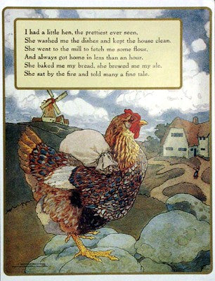 Prettiest Hen by Mother Goose Collection Wall Art Décor 17 x 13 Art Print
