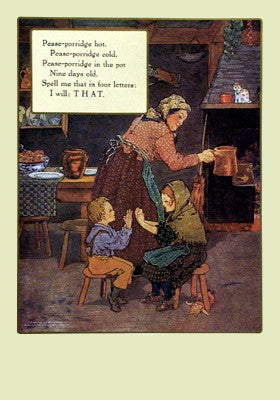 Peas Porridge by Mother Goose Collection Wall Art Décor 26 1/2 x 18 3/4 Art Print