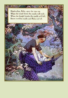 Hush A Bye Baby by Mother Goose Collection Wall Art Décor 26 1/2 x 18 3/4 Art Print