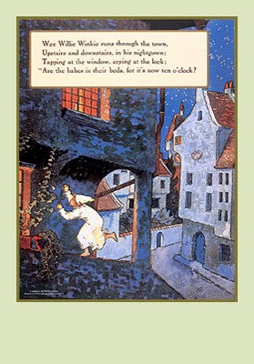 Wee Willie Winkie by Mother Goose Collection Wall Art Décor 26 1/2 x 18 3/4 Art Print