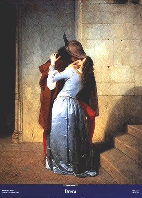Il Bacio by Francesco Hayez Wall Art Décor 37 1/2 x 27 1/2 Art Print