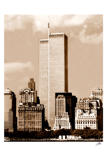 Twins From Statue of Liberty sepia by Igor Maloratsky Wall Art Décor 19 x 13 Art Print