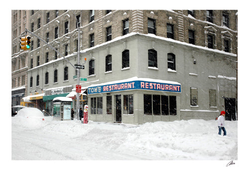 Tom's Restaurant in Snow by Igor Maloratsky Wall Art Décor 13 x 19 Art Print