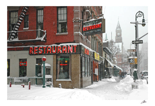 Waverly Restaurant, Winter by Igor Maloratsky Wall Art Décor 13 x 19 Art Print