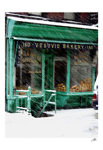 Vesuvio Bakery, Winter by Igor Maloratsky Wall Art Décor 19 x 13 Art Print