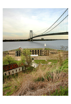 Fort Wadsworth by Verrazano Bridge by Igor Maloratsky Wall Art Décor 13 x 19 Art Print