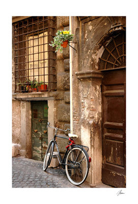 Bicycle at the Door Art Print by Igor Maloratsky | Museum-Quality Wall Décor 19 x 13