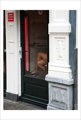 Girl in a Window, Red Light District by Igor Maloratsky Wall Art Décor 19 x 13 Art Print