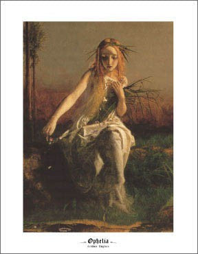 Ophelia Detail by Edward Robert Hughes Wall Art Décor 14 x 11 Art Print