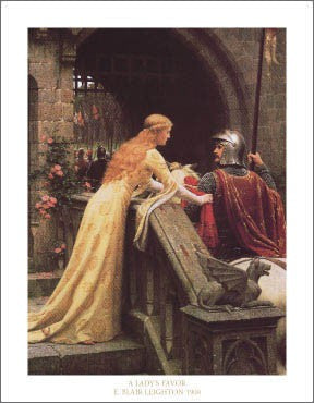 A Lady's Favor, 1900 by Edmund Blair Leighton Wall Art Décor 14 x 11 Art Print
