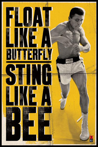 Muhammad Ali: Float Like a Butterfly by Anon Wall Art Décor 36 x 24 Art Print
