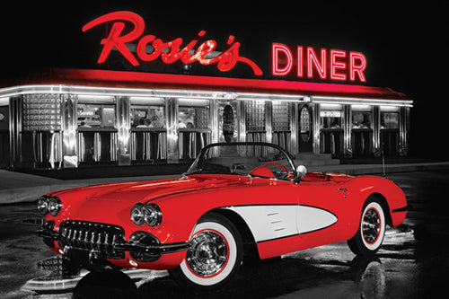 Rosie's Diner by Anon Wall Art Décor 24 x 36 Art Print