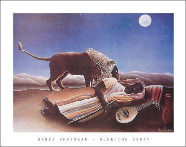 Sleeping Gypsy by Henri Rousseau Wall Art Décor 22 x 28 Art Print