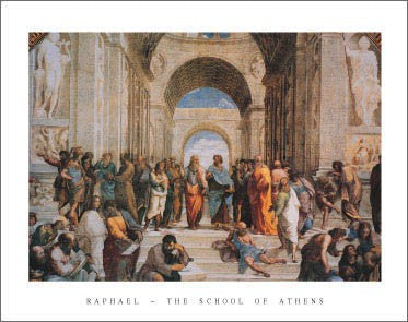 School of Athens by Raphael - Raffaello Santi Wall Art Décor 22 x 28 Art Print