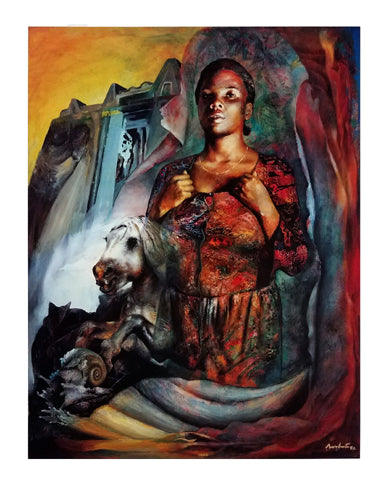 Carline by Richard Barbot Wall Art Décor 37 ¼ x 28 Art Print