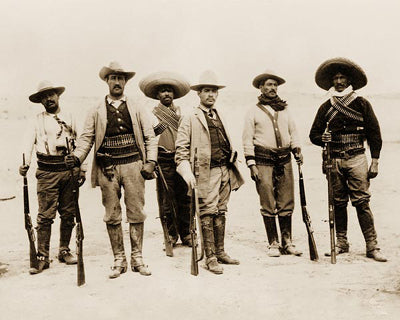 General Emilio Campa and Staff, Mexican Revolution, 1912 by McMahan Photo Archive Wall Art Décor 8 x 10 Art Print