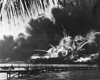 USS Shaw Explodes at Pearl Harbor, December 7, 1941 by McMahan Photo Archive Wall Art Décor 8 x 10 Art Print