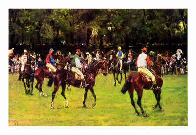 In the Paddock by Ruggero Panerai - Dynamic Equestrian Wall Art Décor