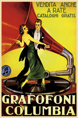 Grafofoni Columbia by Anon Wall Art Décor 20 3/8 x 14 3/8 inch Art Print