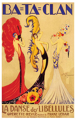 Ba-Ta-Clan Art Print by Jose de Zamora - Vintage Parisian Cabaret Wall Art Décor