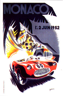 Monaco 1952 B. Minne Art Print - Vintage Wall Décor