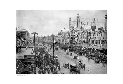 Luna Park, circa 1907 - Vintage Amusement Park Wall Art Print | Historical Coney Island Decor