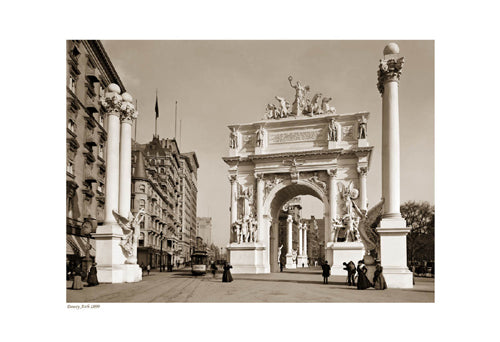 Dewey Arch, 1899 Sepia Art Print | Vintage Cityscape Wall Decor