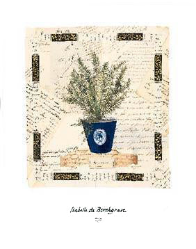 Rosemary Letters by Isabelle de Borchgrave - Wall Art Print