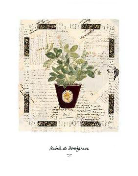 Basil Letters by Isabelle de Borchgrave - Elegant Wall Art & Décor