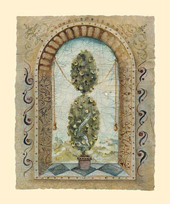 Topiary Fresco II by Cheri Blum - Elegant Art Print for Modern Spaces