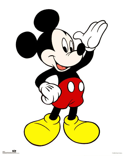 Mickey Mouse Classic Art Print by Walt Disney - 28x22 " Wall Decor