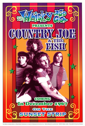 Country Joe and the Fish 1967 Whisky-A-Go-Go Los Angeles Art Print by Dennis Loren