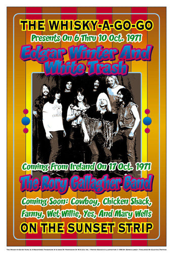 Edgar Winter & White Trash 1971: Live at Whisky-A-Go-Go – Vintage Rock Art Print by Dennis Loren