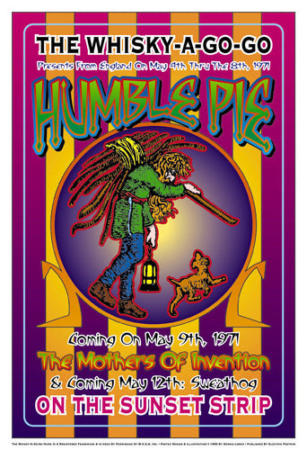 Humble Pie 1971 Whisky-A-Go-Go Art Print by Dennis Loren - Los Angeles Concert Wall Décor
