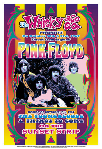 Pink Floyd 1967 Whisky-A-Go-Go Los Angeles Art Print by Dennis Loren - Vintage Music Wall Art H1