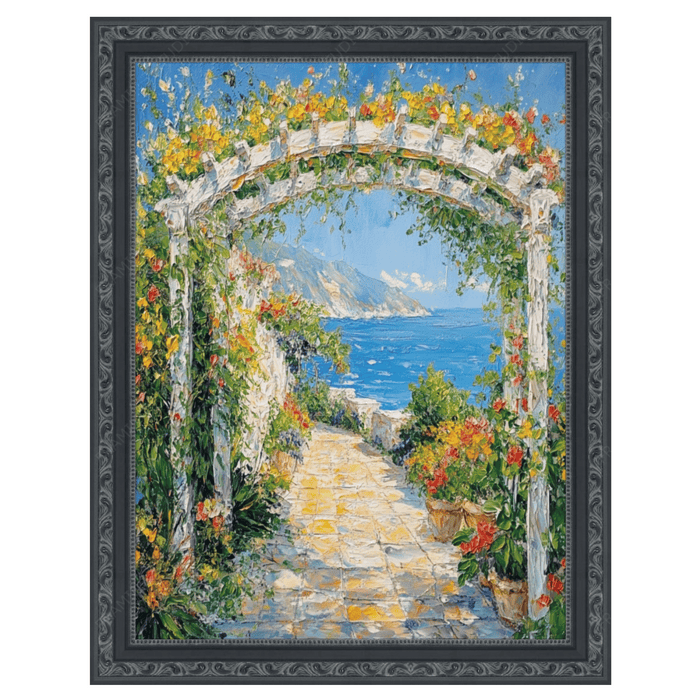 32x48 Frame Ornate Beaded Scoop Black Picture Frame Cris Cross