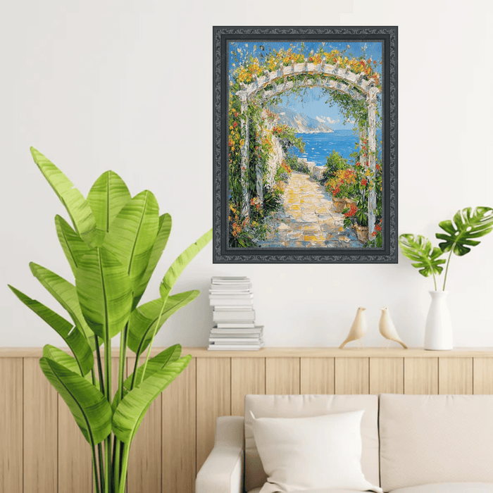 Beaded Black Scoop Picture Frame 