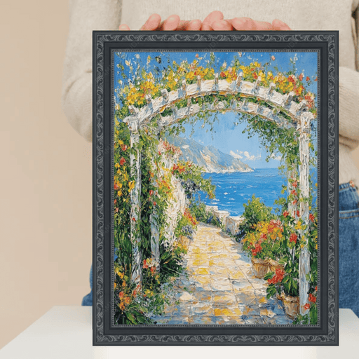 32x48 Frame Ornate Beaded Scoop Black Picture Frame Cris Cross