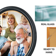 Traditional 8x10 Black Oval Picture Frame with Gold Vintage