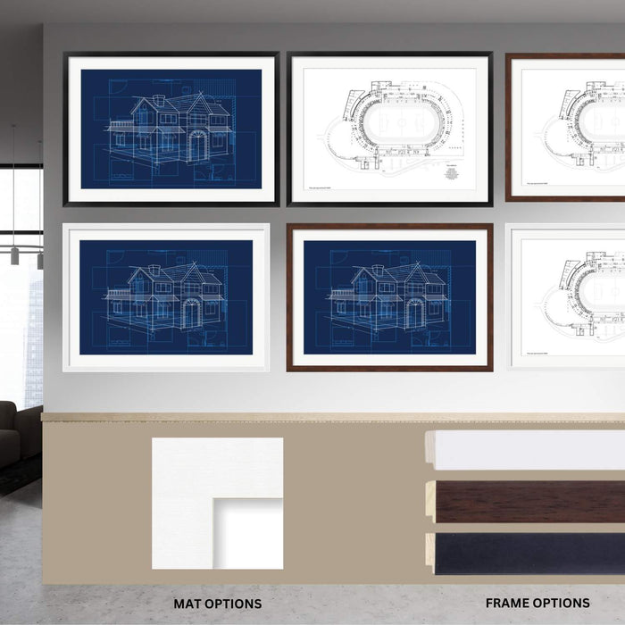 Blueprint Picture Frame – Modern Framing for House Plans & Construction Blueprints
