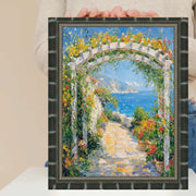 32x48 Frame Boho Black Bamboo Wood Picture Frame