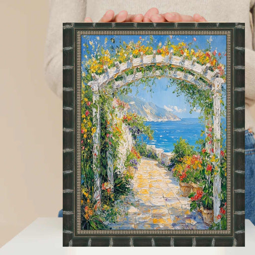 32x48 Frame Boho Black Bamboo Wood Picture Frame